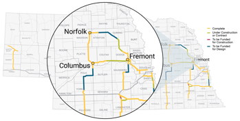 Accelerated State Highway Capital Improvement Program is focused on fast-tracking completion of Nebraska’s 600-mile Expressway System